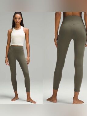 LULULEMON • Wunder Under SmoothCover High-Rise Tight 25" Army Green - size 12